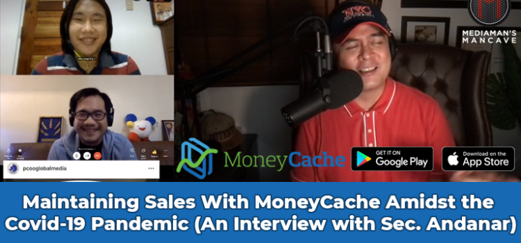 a banner image of Moneycache POS Philippines with a title "Maintaining Sales With Moneycache Amidst the Covid-19 Pandemic(An Interview with Sec. Andanar)"