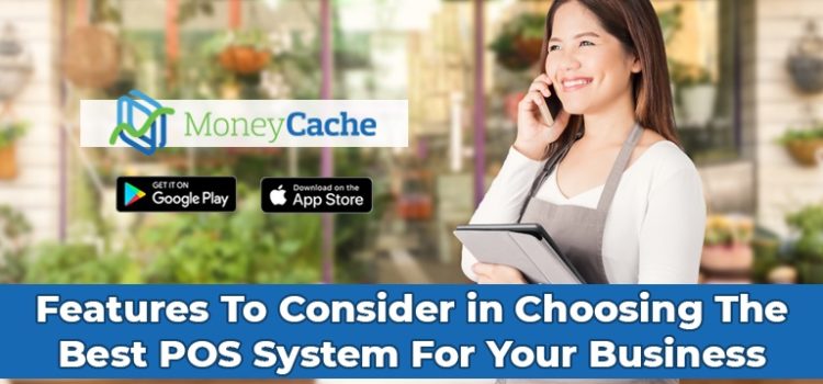 a woman holding a mobile phone calling and a tablet on her other hand with a banner title "Choosing The Best POS System For Your Business in 2020""